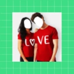 couple photo suit style frame android application logo